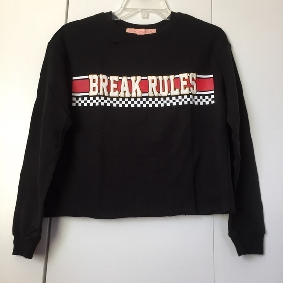 Rebellious One Cropped Graphic Sweatshirt Size XS - Picture 1 of 13